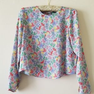 Zara Floral Dot Top size S